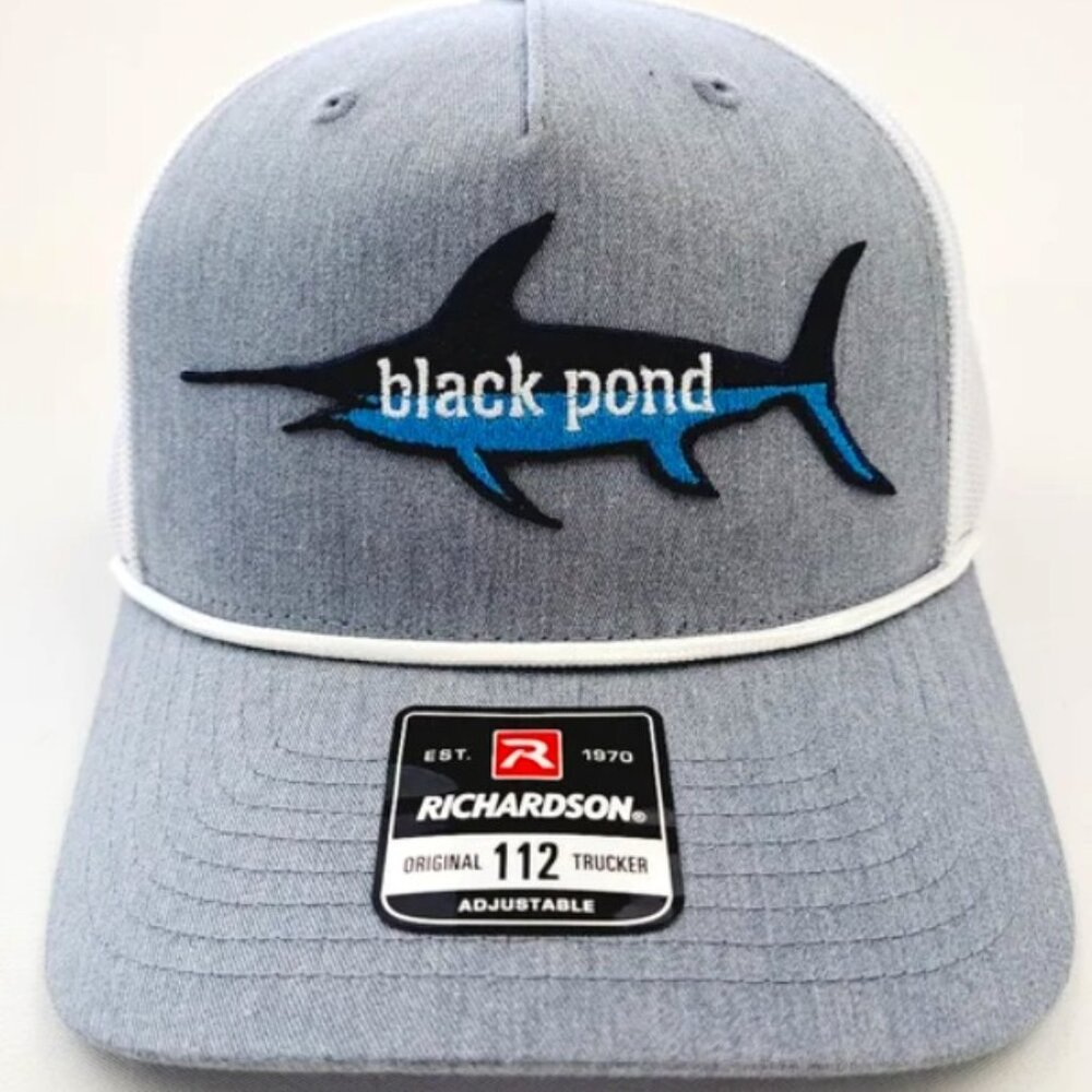 Black Pond Snook Fishing Richardson 112 Trucker Mesh Snapback Hat Cap